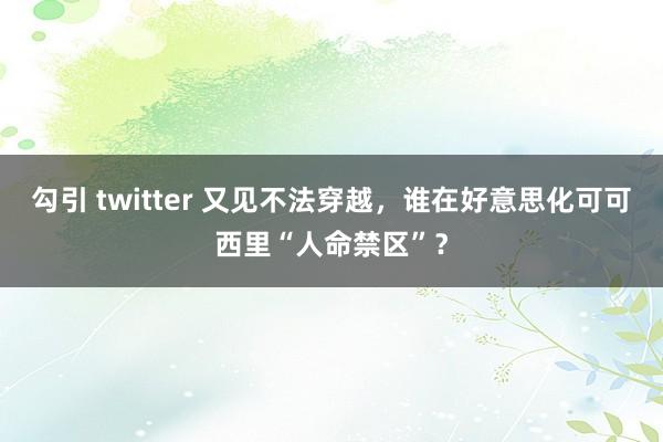 勾引 twitter 又见不法穿越，谁在好意思化可可西里“人命禁区”？